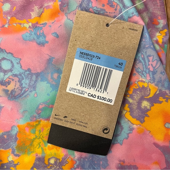 NWT NIKE Womens Multicolor Sundial HydraStrong Cut Out One Piece Swimswuit 40/14 - Picture 5 of 6